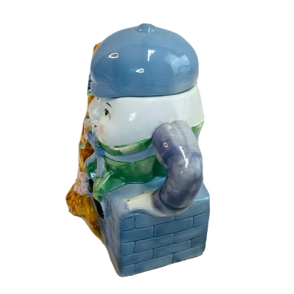 Vtg Feitx Humpty Dumpty Ceramic Collectible Decorative Teapot - Picture 2 of 9